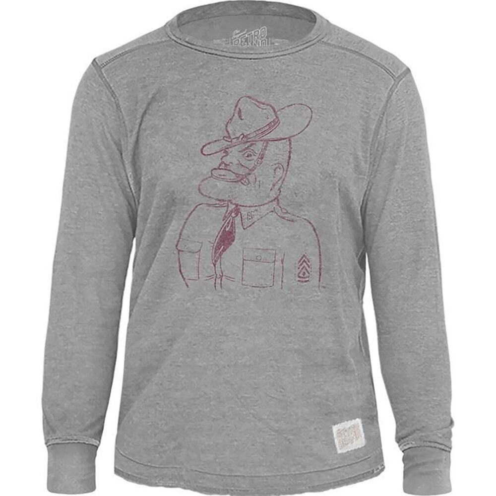 Retro Brand Texas A&M Aggies Vault Sarge Deconstructed Long Sleeve Grey XL $55